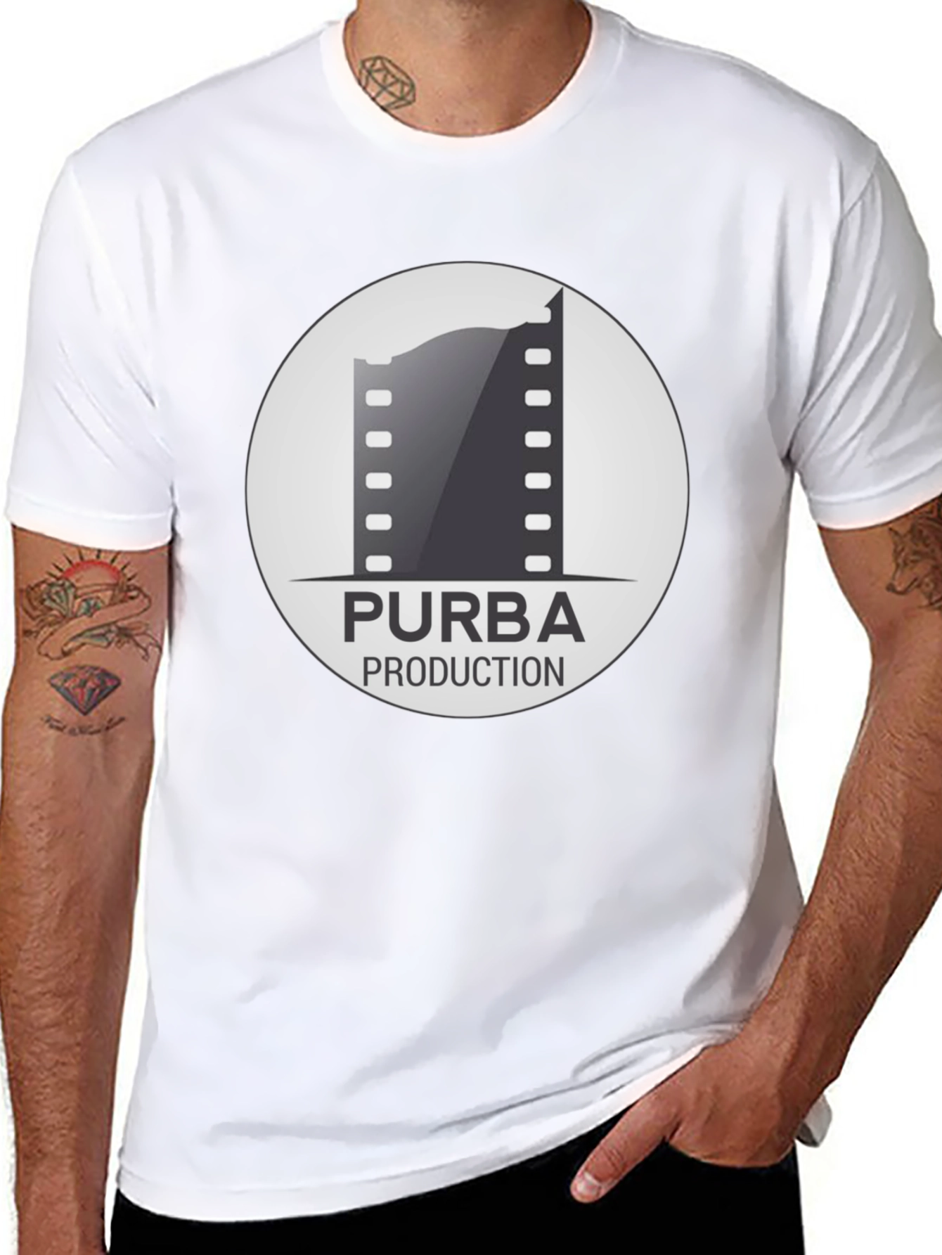 Purba Production Black Graphic Tee - Film Enthusiast Apparel