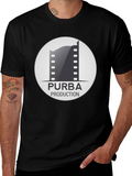 Purba Production Black Graphic Tee - Film Enthusiast Apparel