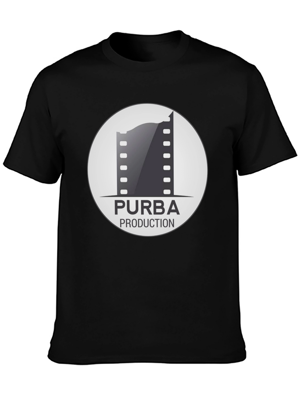 Purba Production Black Graphic Tee - Film Enthusiast Apparel