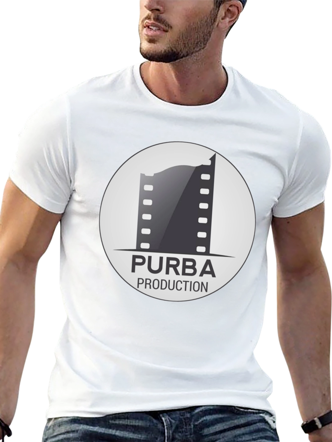 Purba Production Black Graphic Tee - Film Enthusiast Apparel