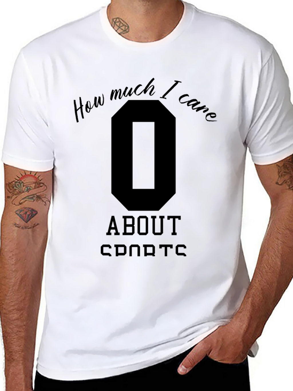 Zero Care Sports T-Shirt - Funny Graphic Tee
