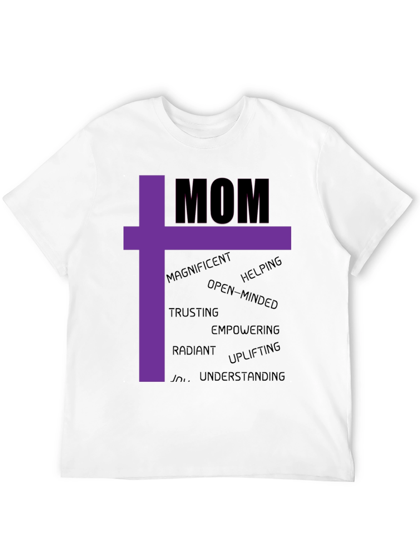Mom Graphic Tee - Uplifting Qualities Black T-Shirt