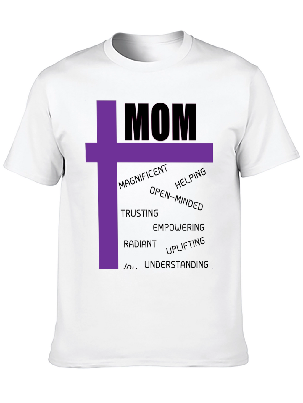 Mom Graphic Tee - Uplifting Qualities Black T-Shirt