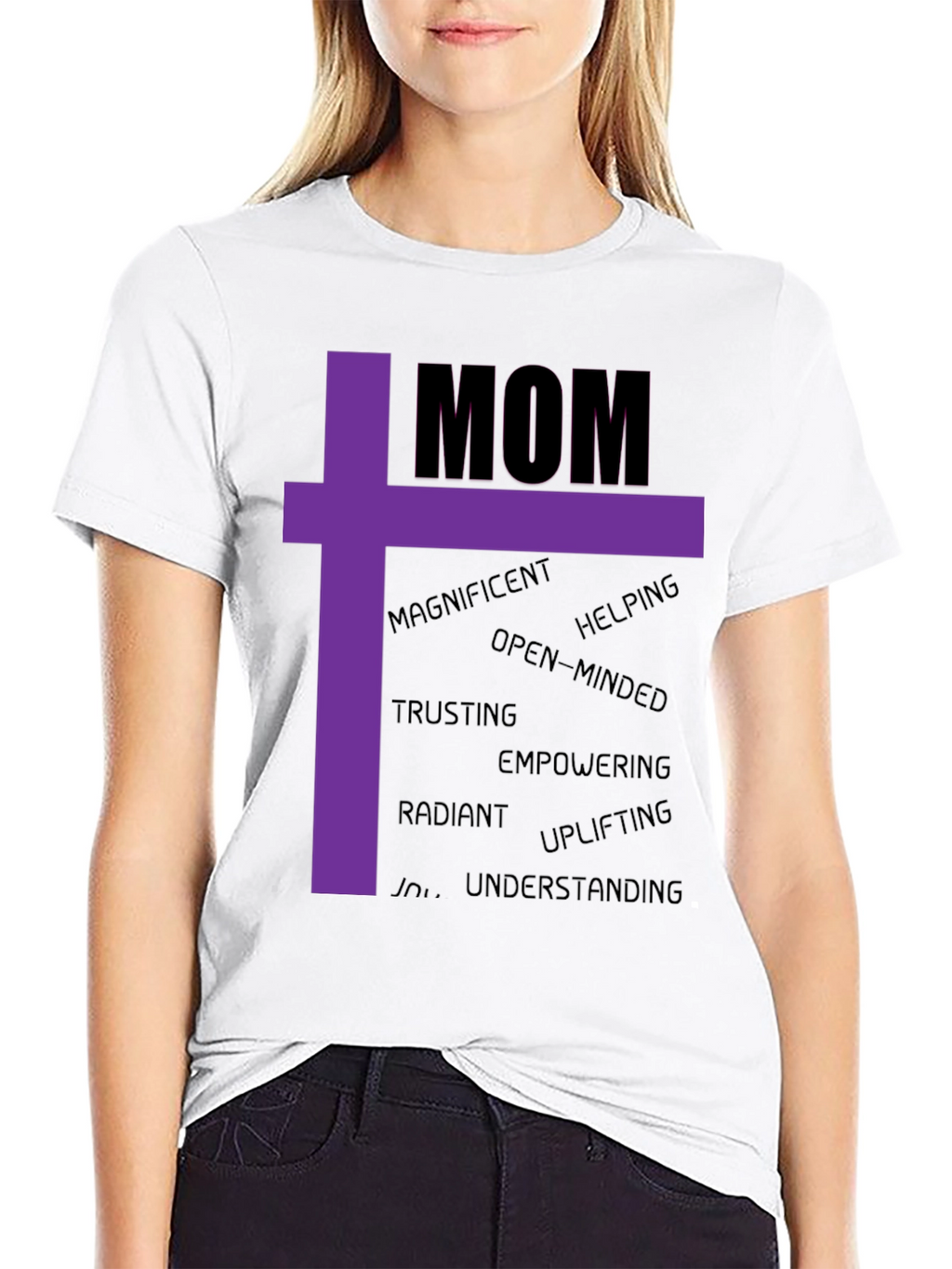 Mom Graphic Tee - Uplifting Qualities Black T-Shirt