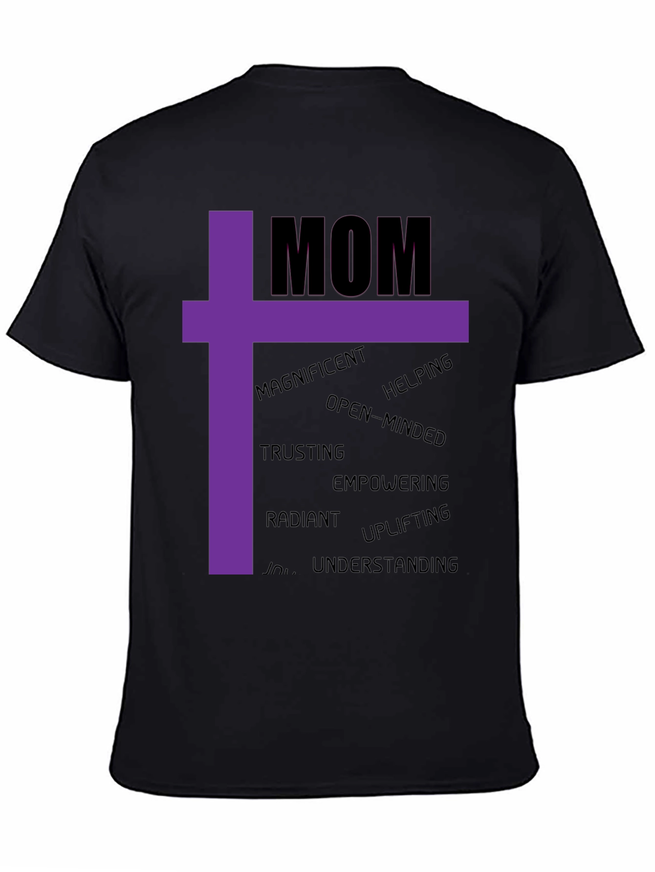 Mom Graphic Tee - Uplifting Qualities Black T-Shirt