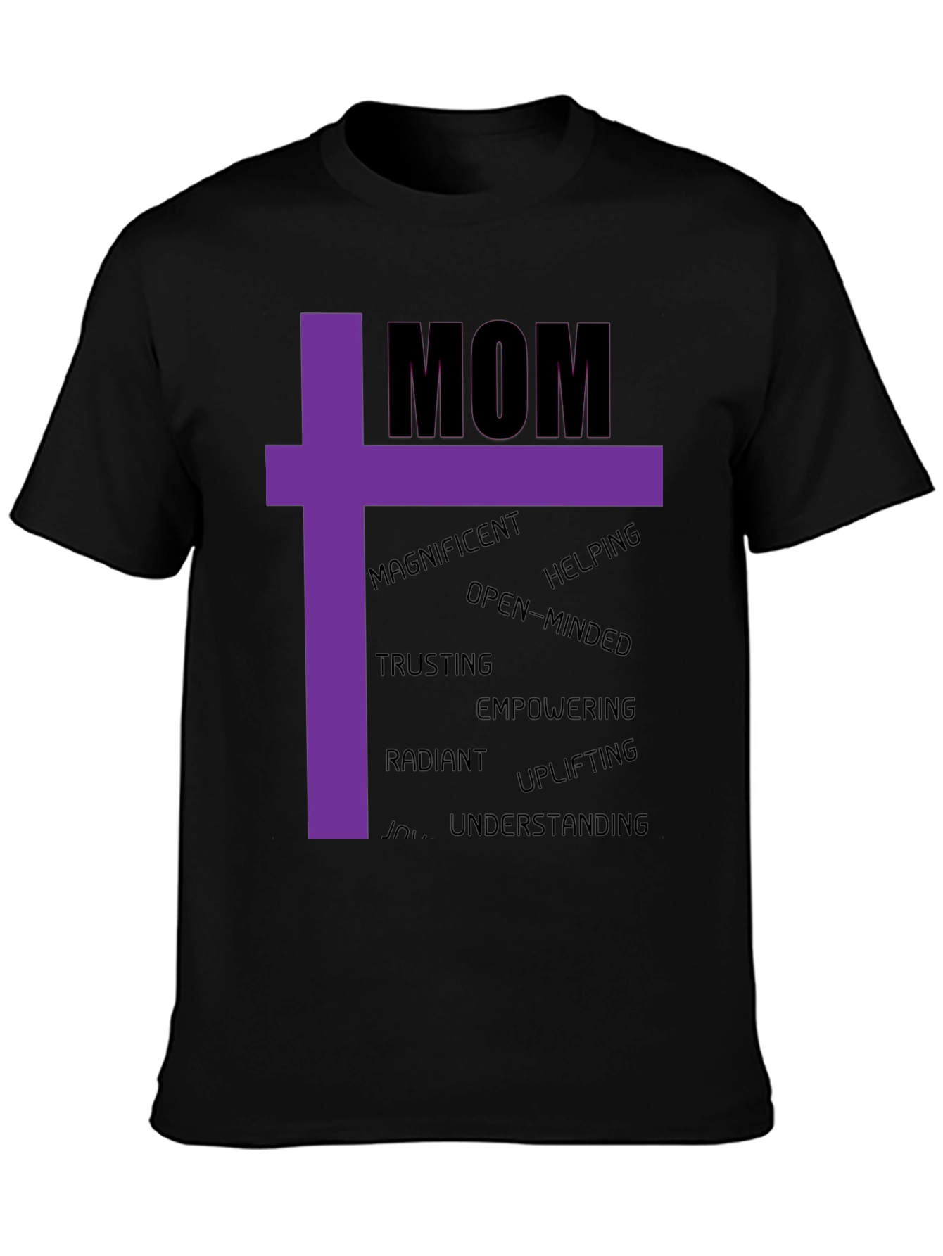 Mom Graphic Tee - Uplifting Qualities Black T-Shirt