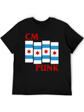 CM Punk Chicago Flag T-Shirt - Bold Graphic Tee