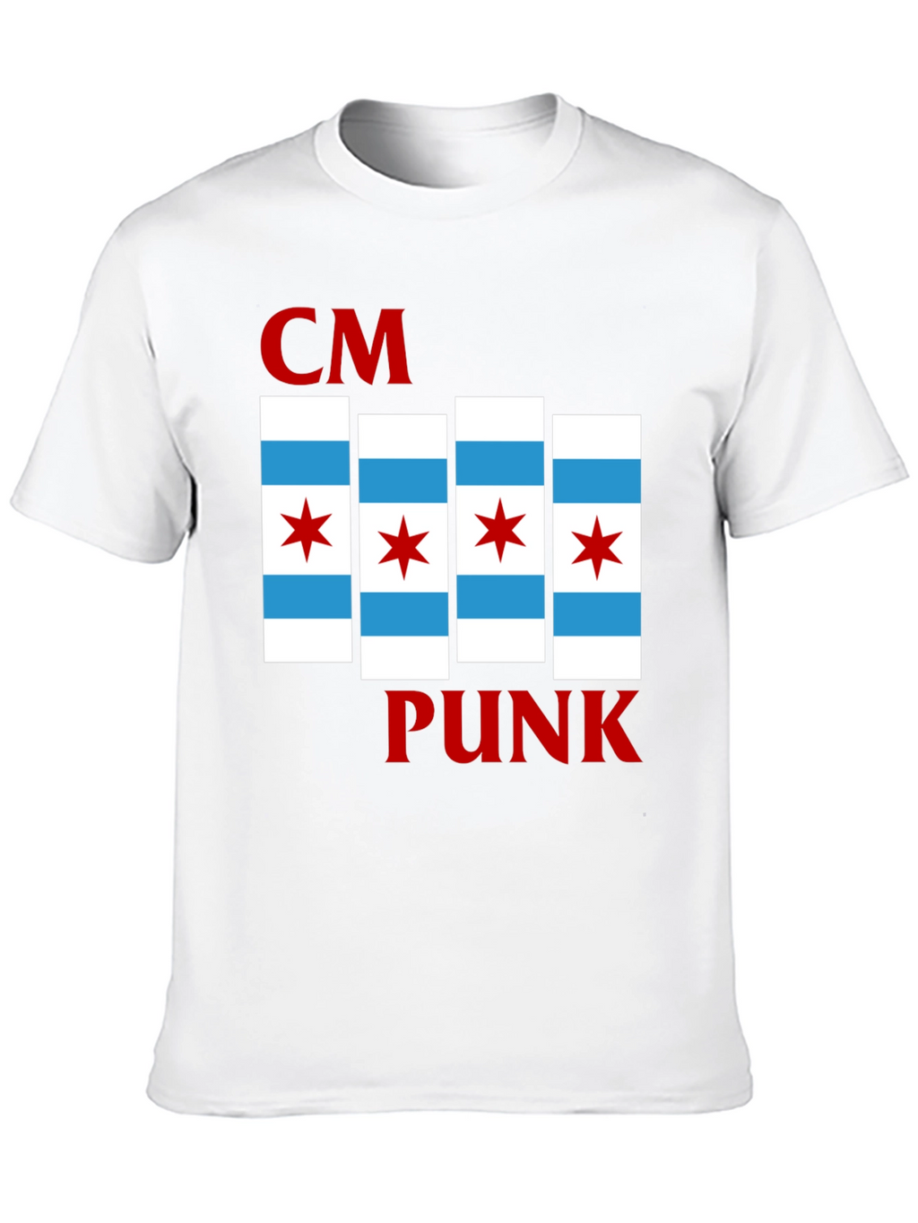 CM Punk Chicago Flag T-Shirt - Bold Graphic Tee
