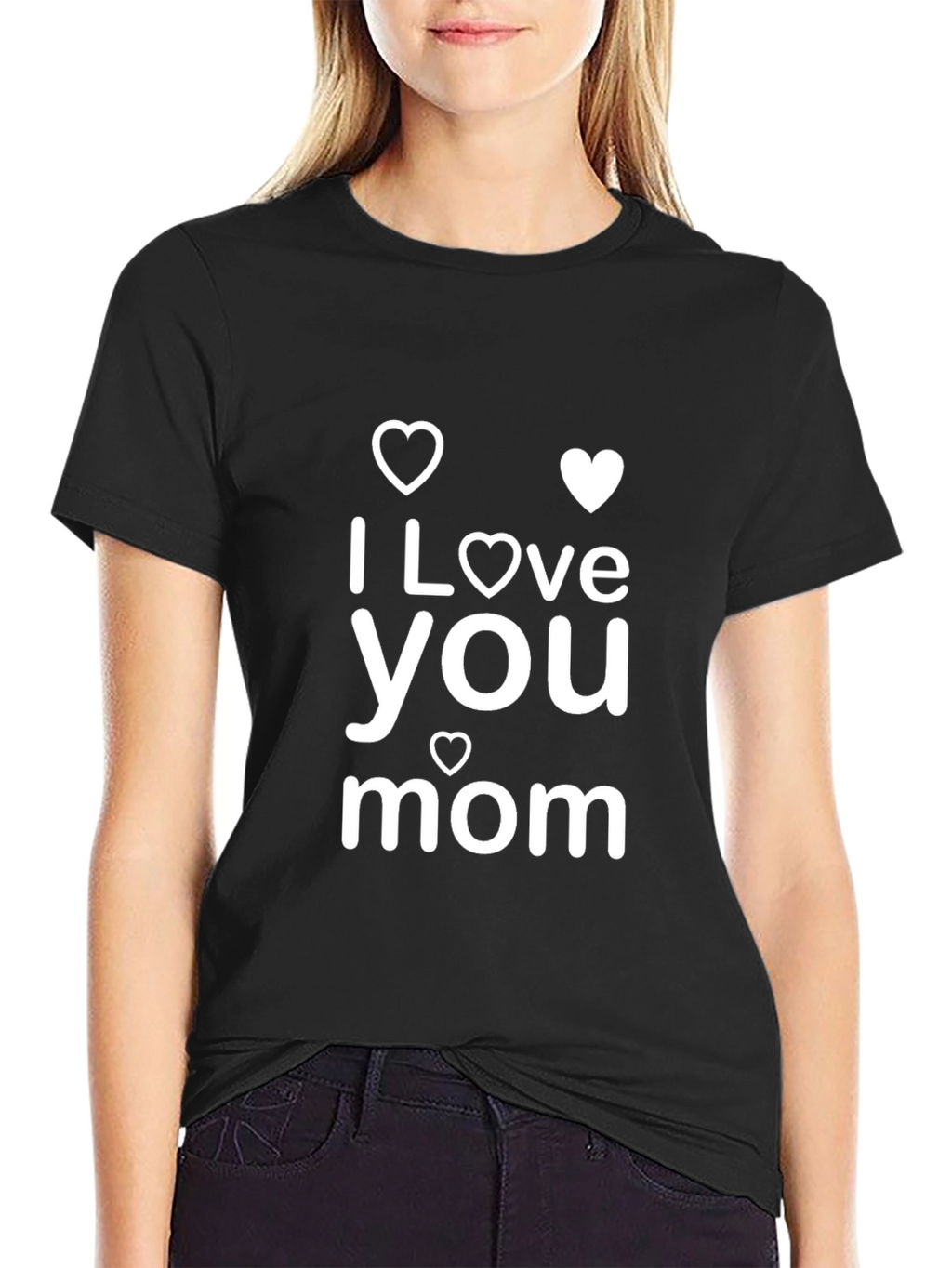I Love You Mom T-Shirt - Black