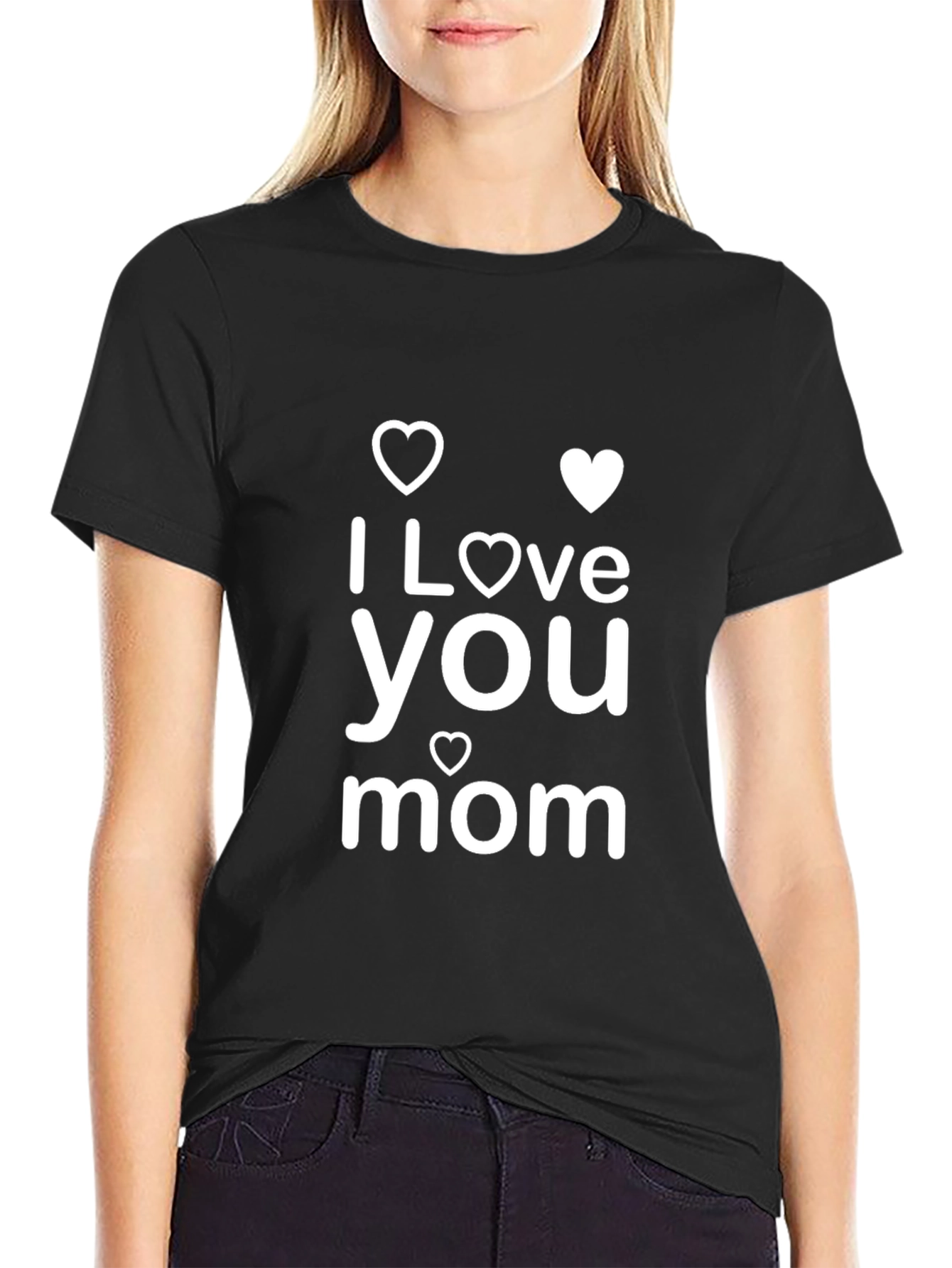 I Love You Mom T-Shirt - Black