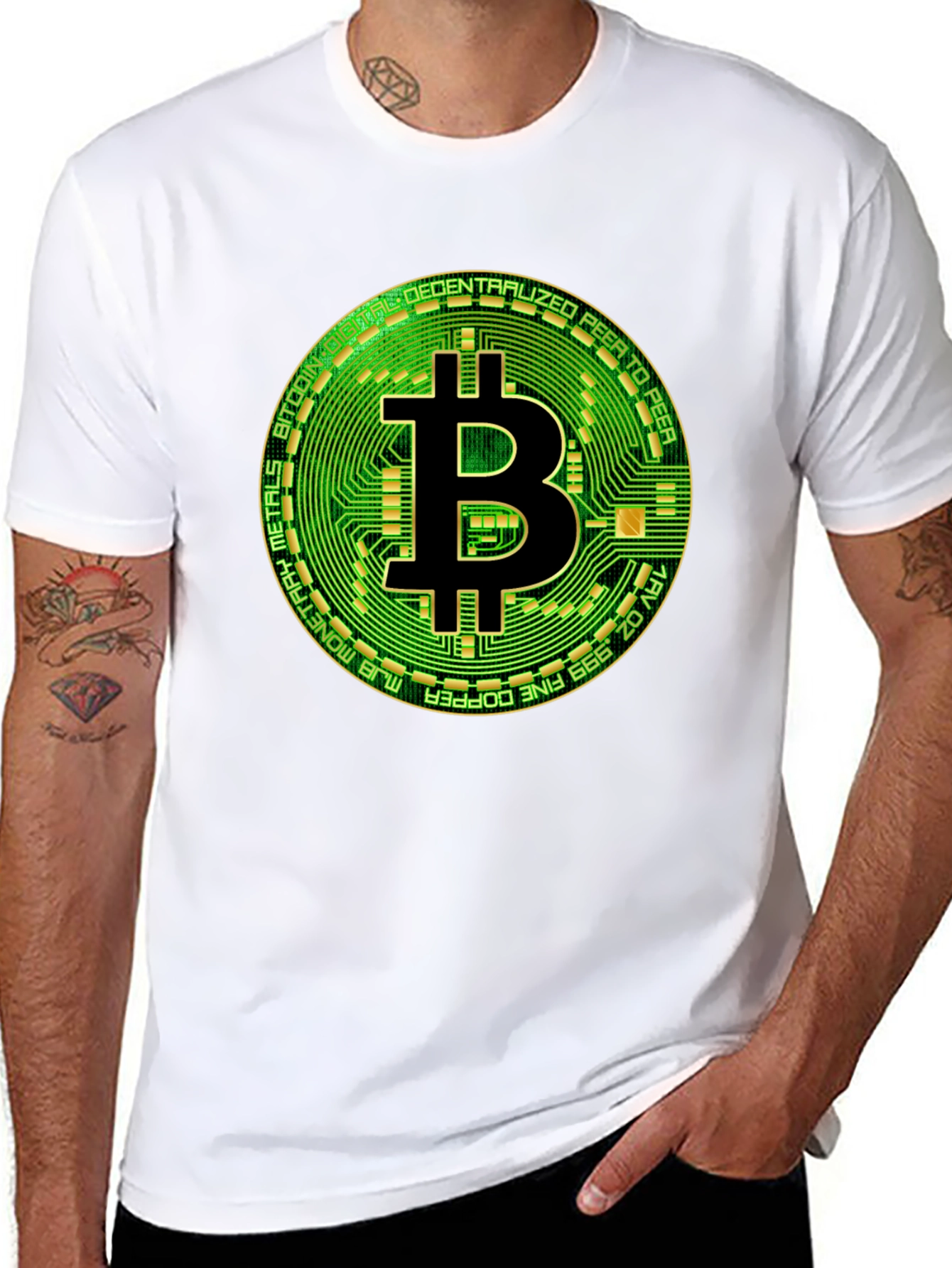 Bitcoin Circuit Board Graphic T-Shirt