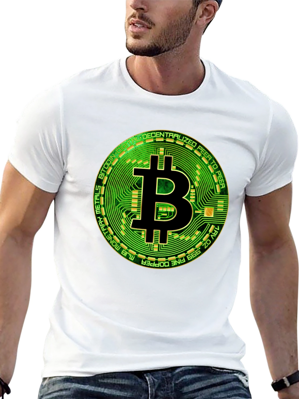 Bitcoin Circuit Board Graphic T-Shirt