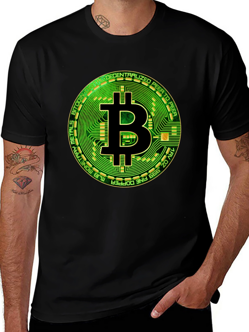 Bitcoin Circuit Board Graphic T-Shirt