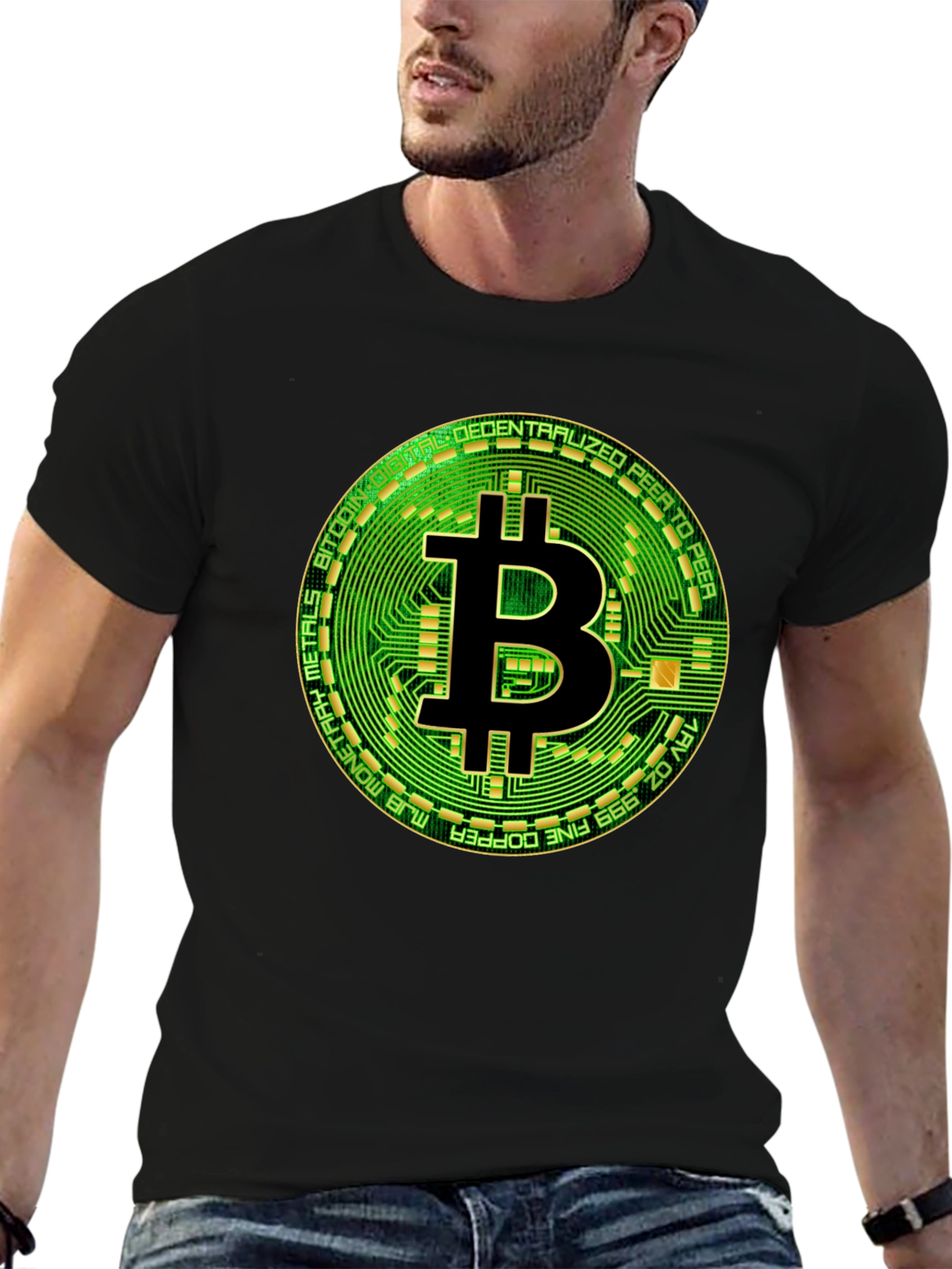 Bitcoin Circuit Board Graphic T-Shirt