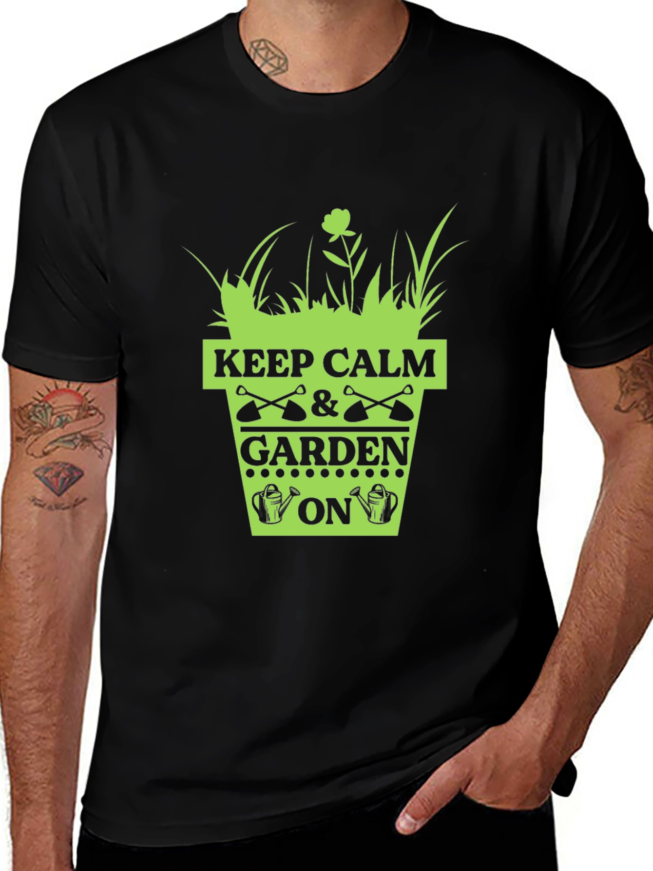 Keep Calm & Garden On T-Shirt - Gardening Humor