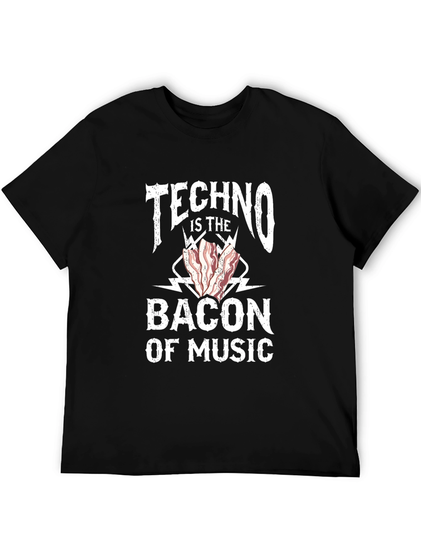 Techno Bacon of Music T-Shirt - Funny DJ EDM Rave Tee