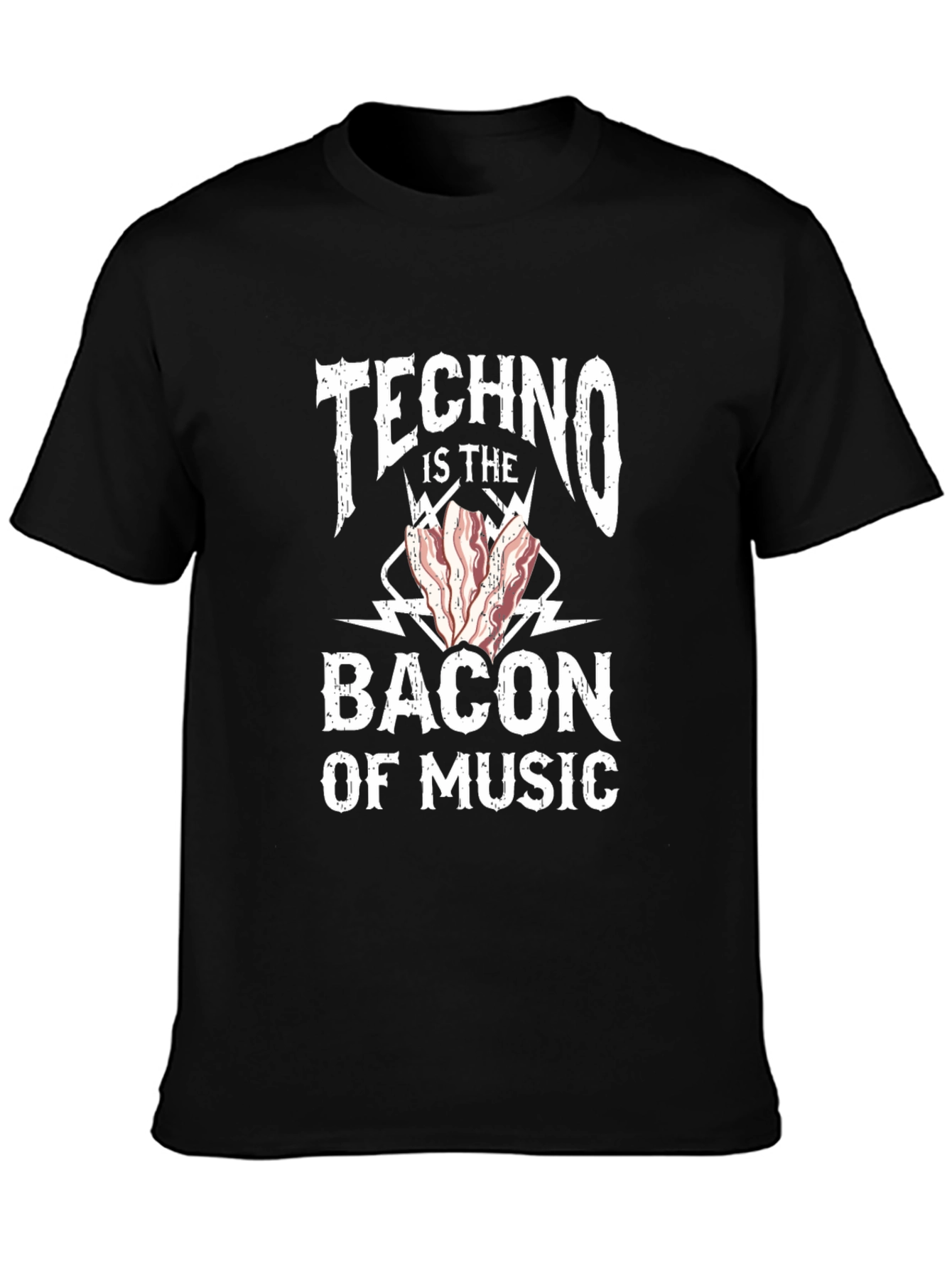 Techno Bacon of Music T-Shirt - Funny DJ EDM Rave Tee