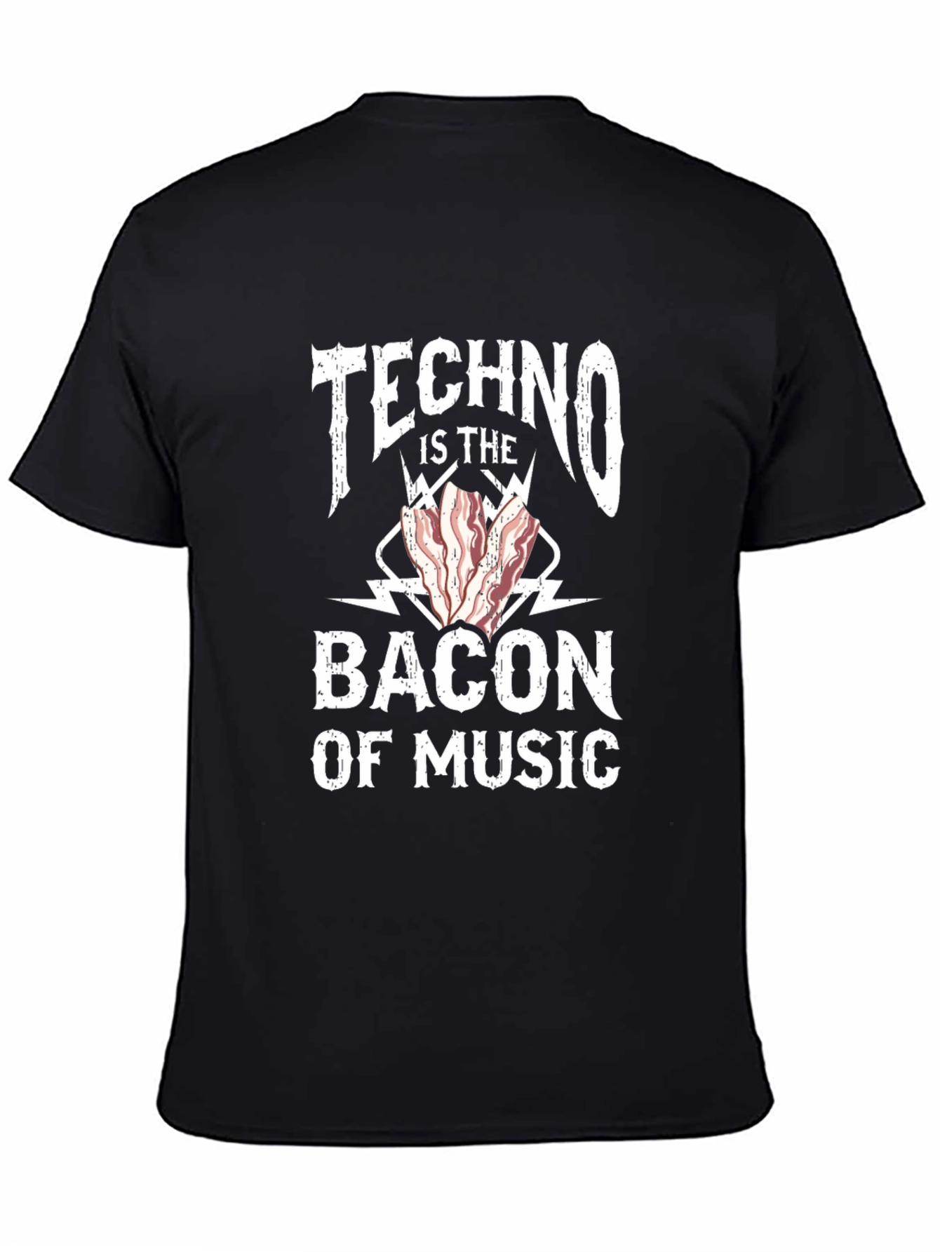 Techno Bacon of Music T-Shirt - Funny DJ EDM Rave Tee