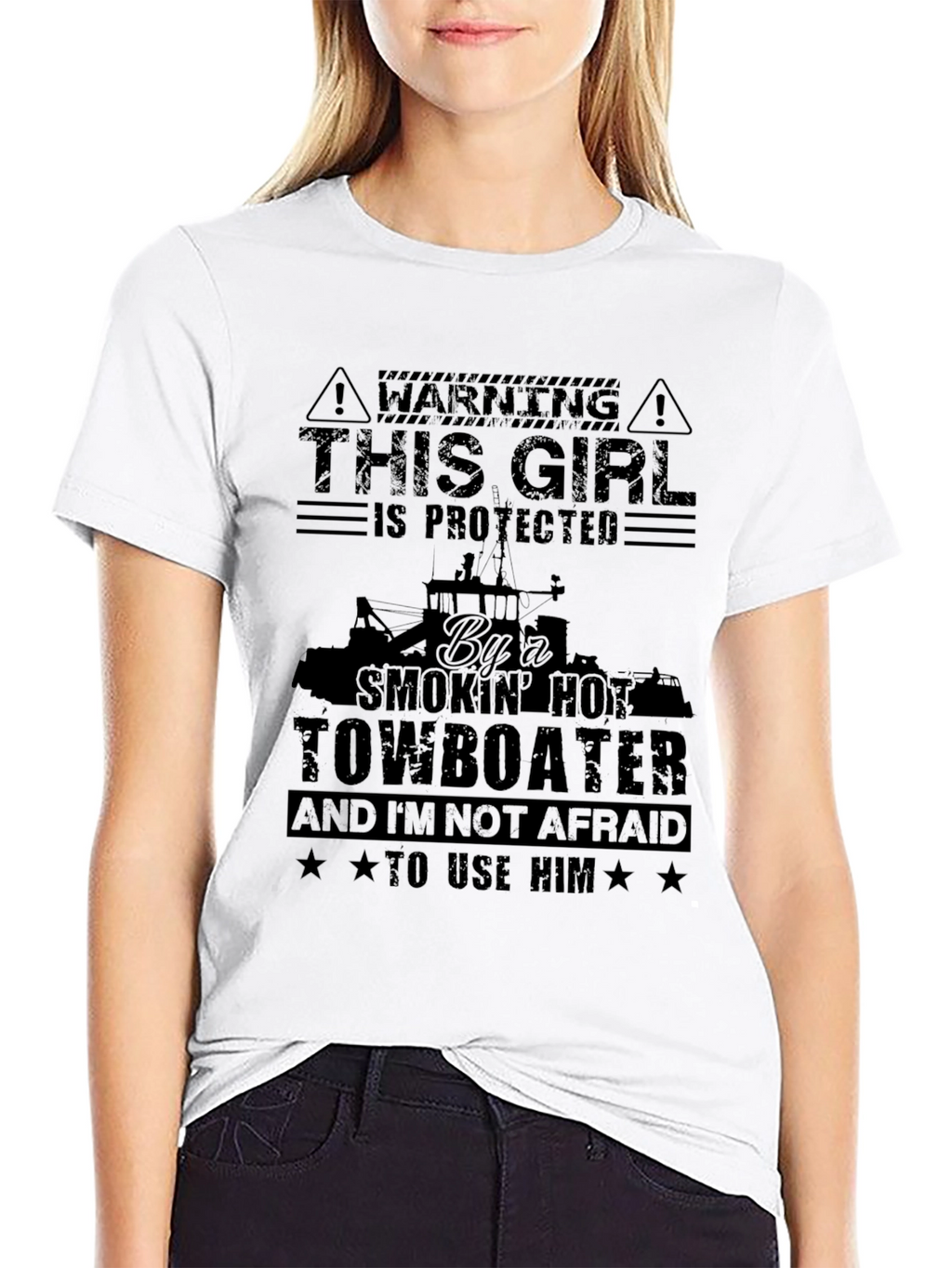 Protected by a Smokin Hot Towboater T-Shirt
