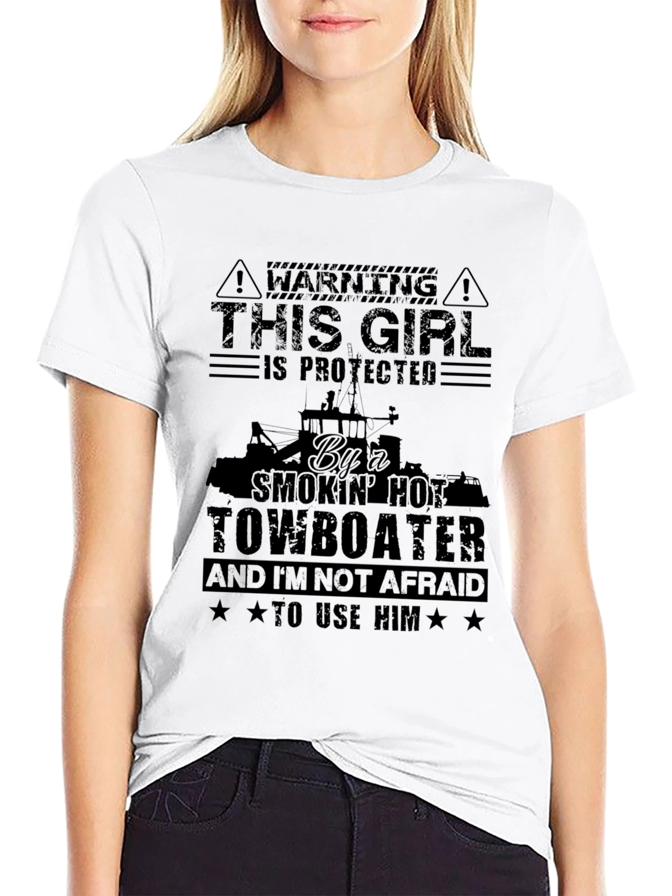 Protected by a Smokin Hot Towboater T-Shirt