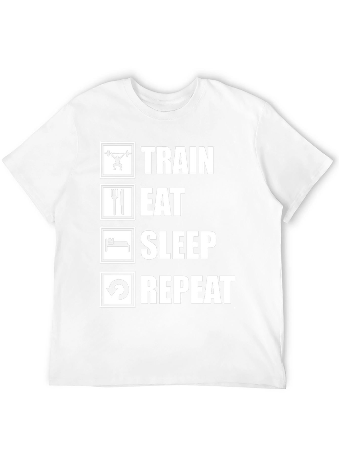 Train Eat Sleep Repeat Black T-Shirt