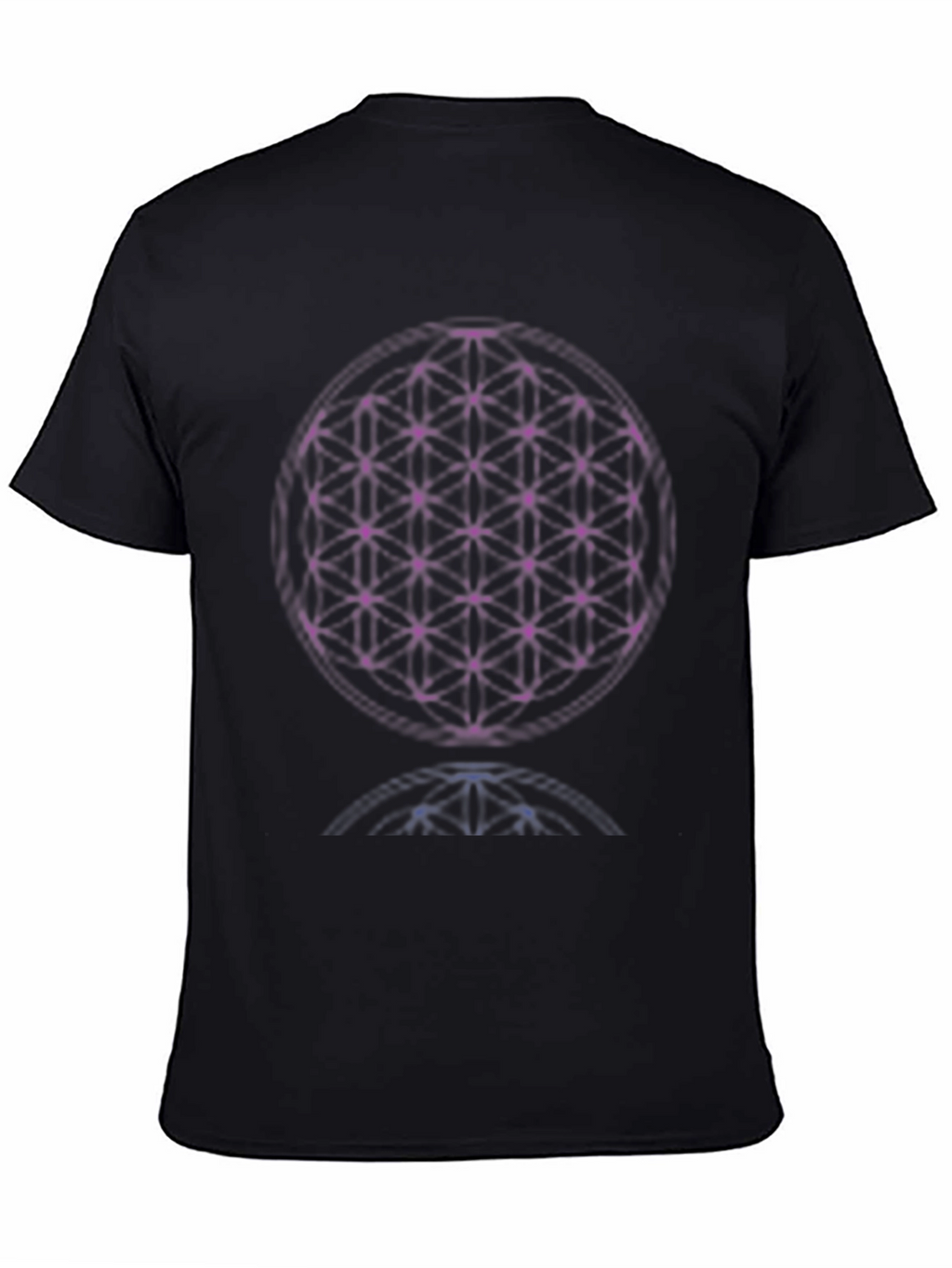 Mystic Flower of Life Black T-Shirt