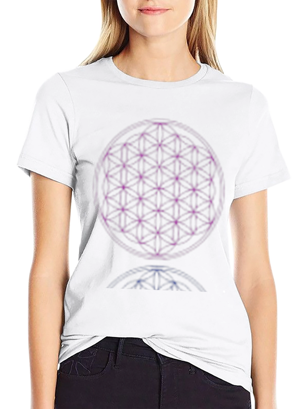 Mystic Flower of Life Black T-Shirt