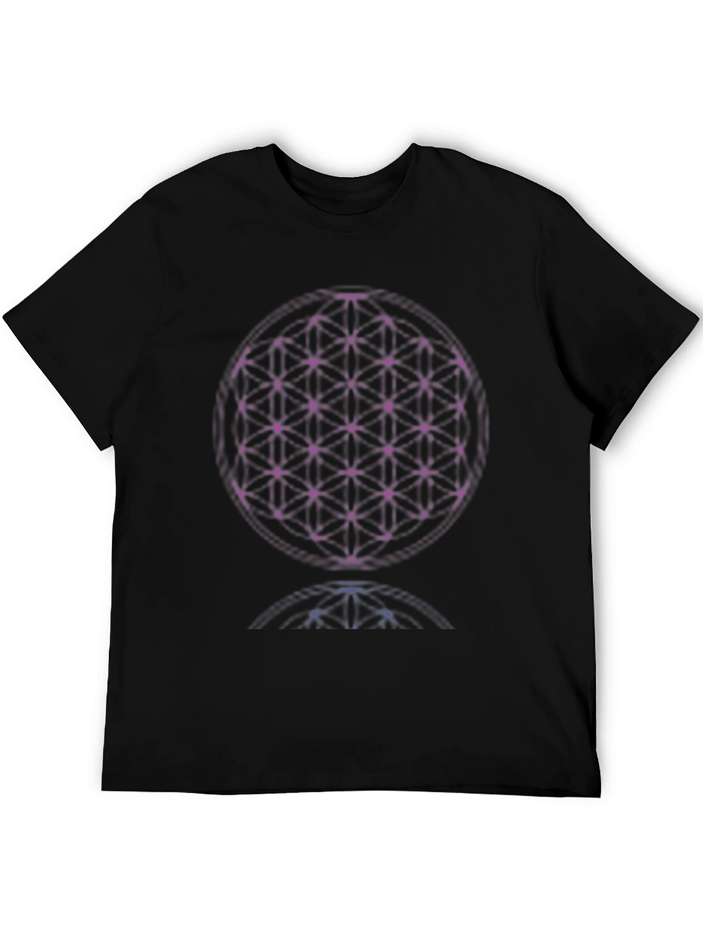 Mystic Flower of Life Black T-Shirt