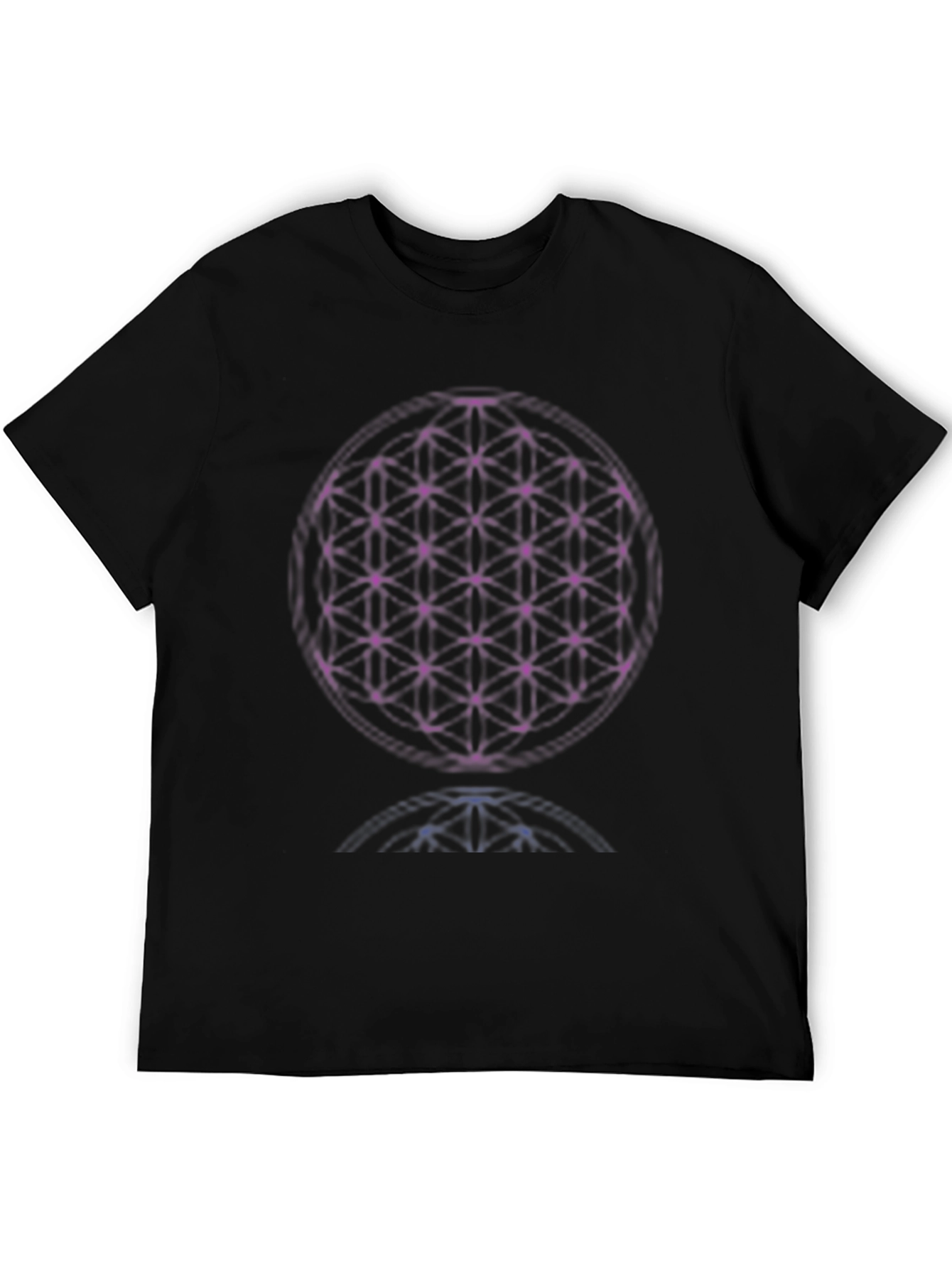 Mystic Flower of Life Black T-Shirt