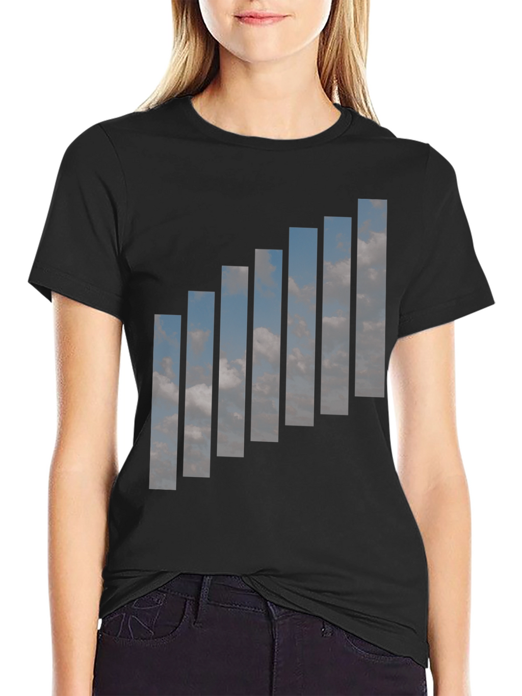 Skyline Signal Graphic Tee - Mens Black T-Shirt