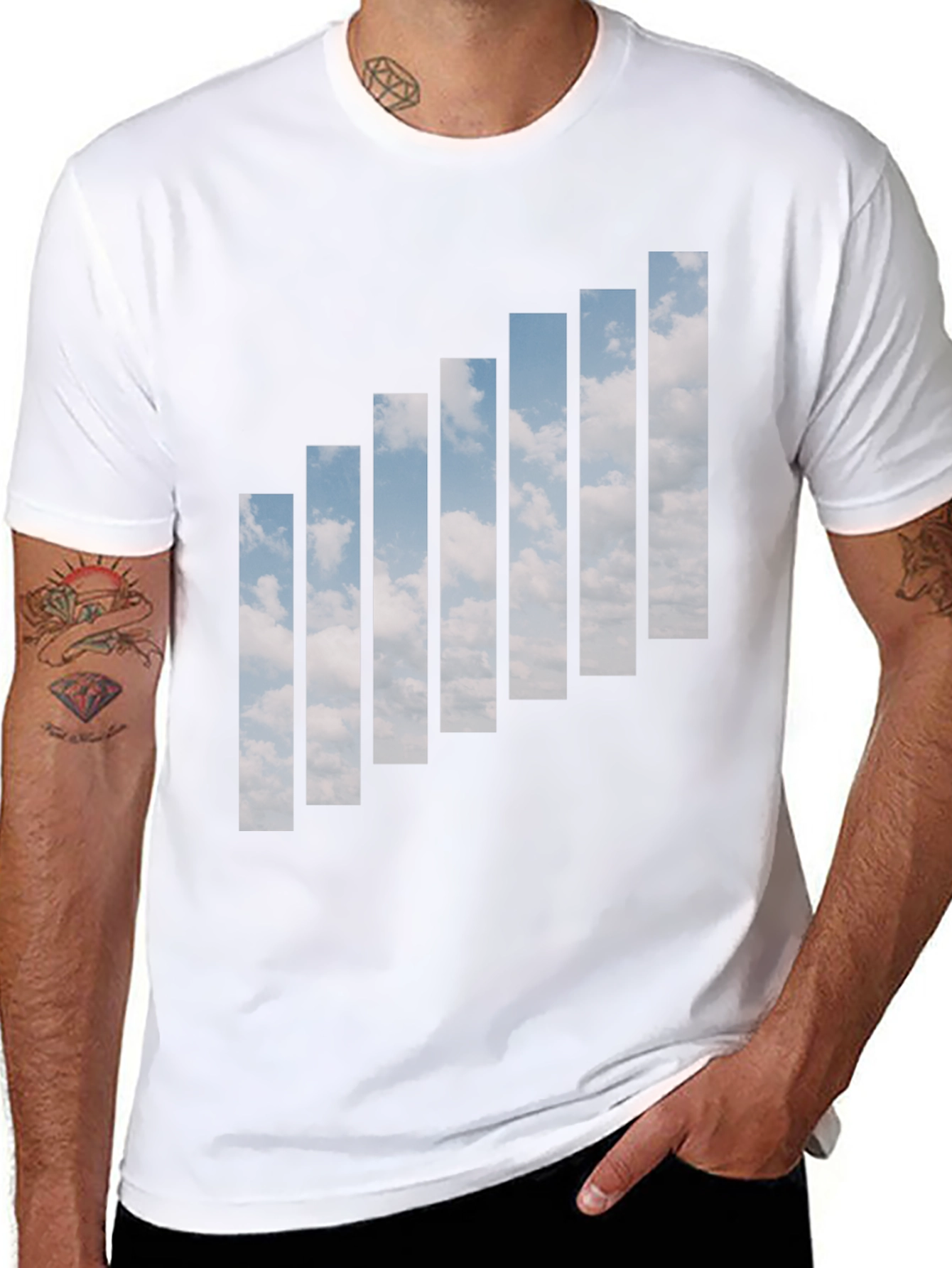 Skyline Signal Graphic Tee - Mens Black T-Shirt