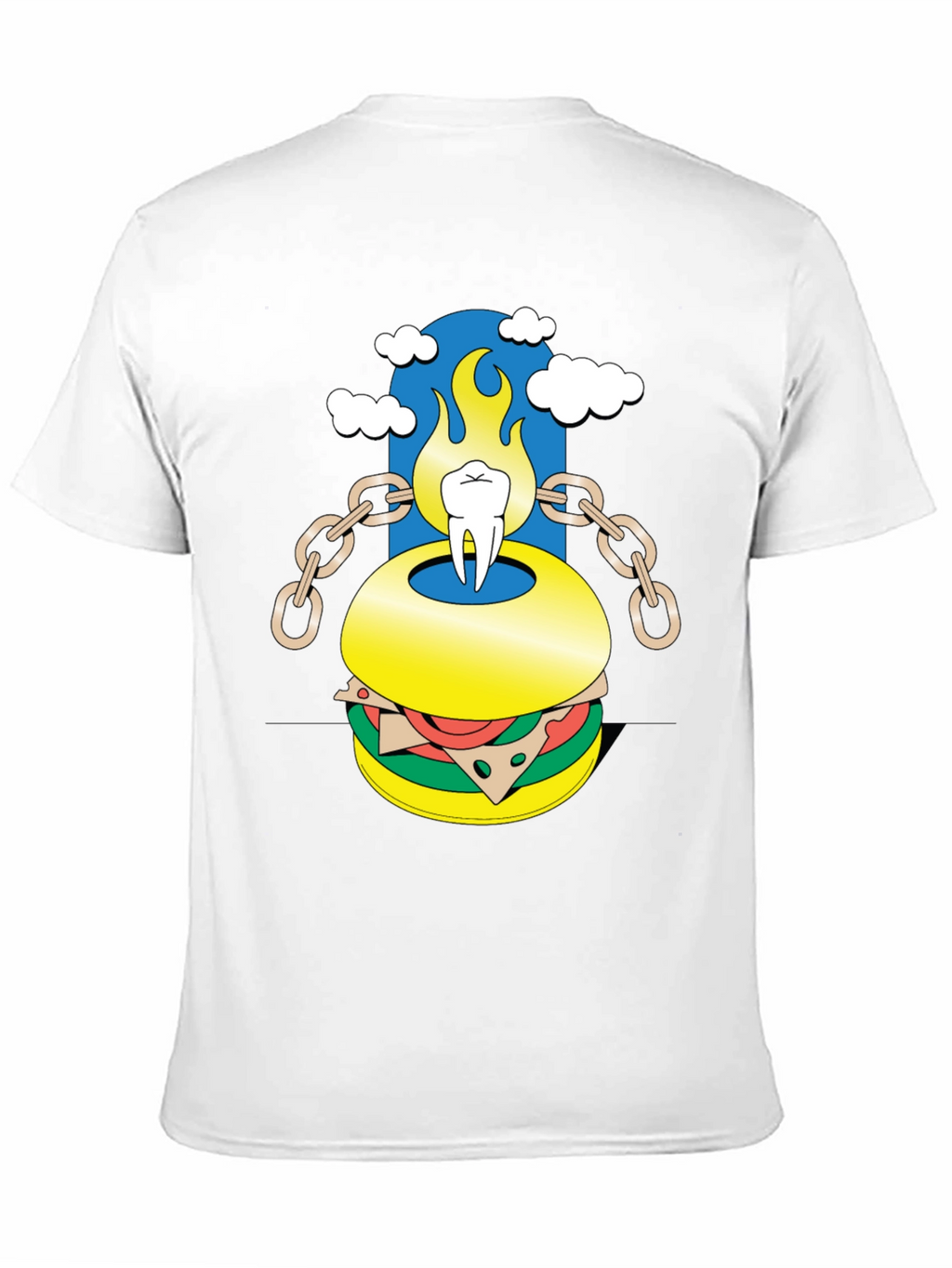 Burger Tooth Graphic Tee - Unique Design!