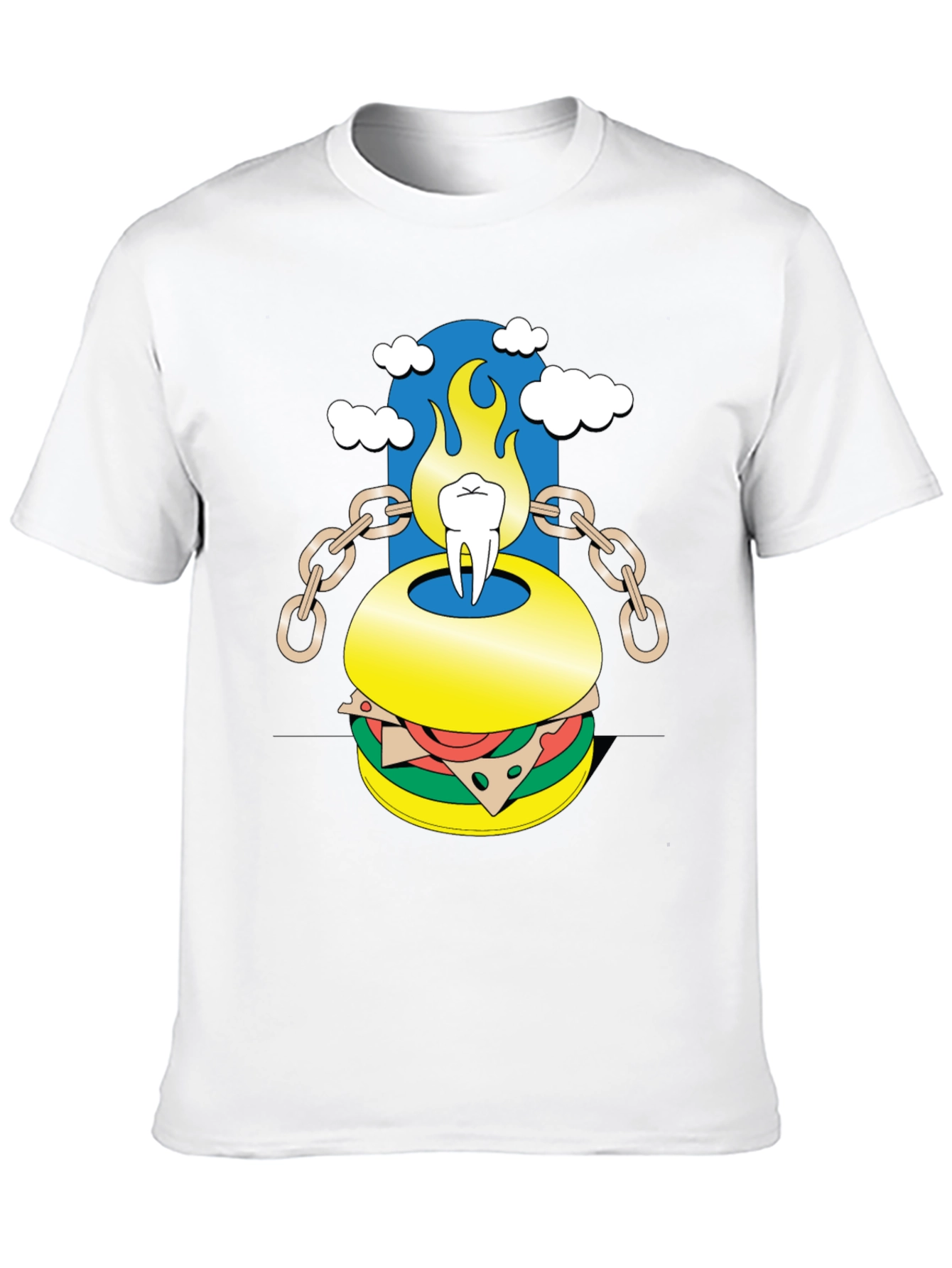 Burger Tooth Graphic Tee - Unique Design!