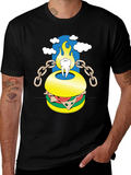 Burger Tooth Graphic Tee - Unique Design!