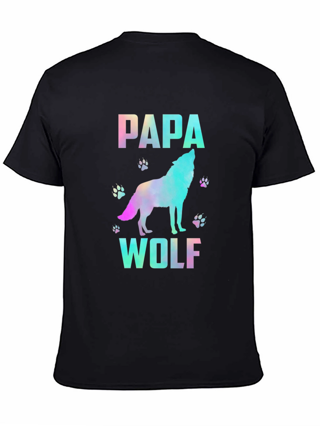Papa Wolf Graphic T-Shirt - Mens Black Tee