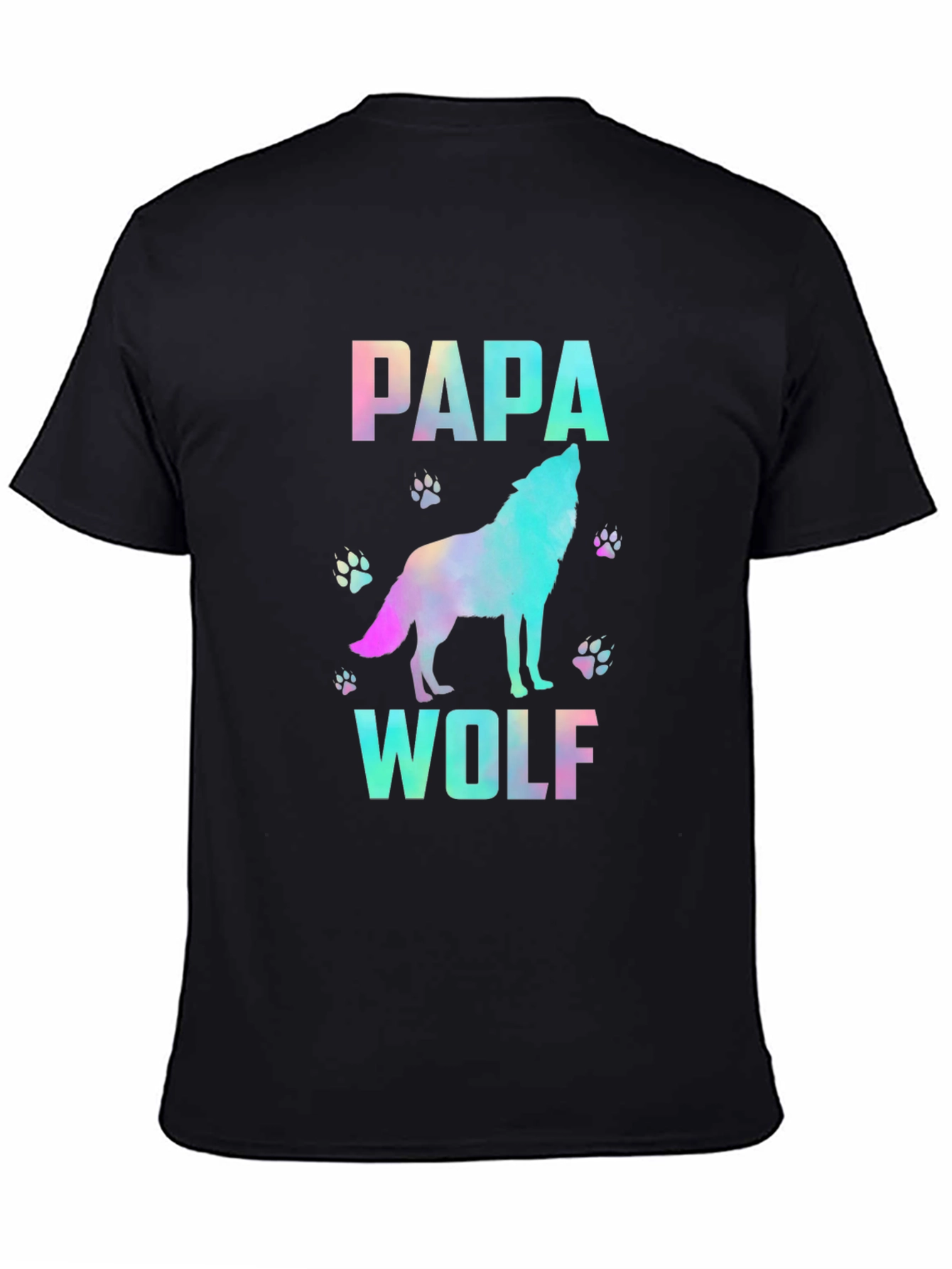 Papa Wolf Graphic T-Shirt - Mens Black Tee
