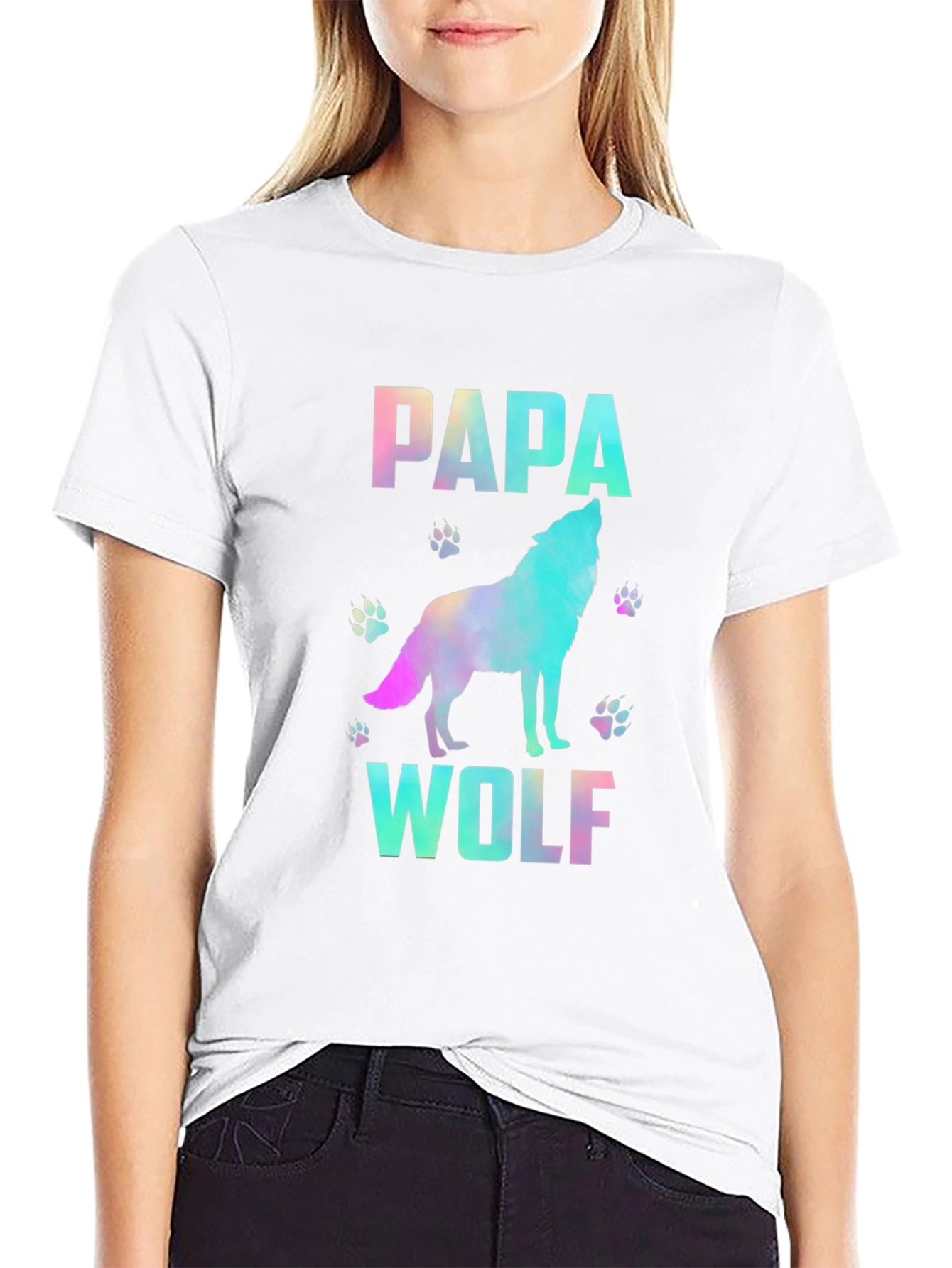 Papa Wolf Graphic T-Shirt - Mens Black Tee