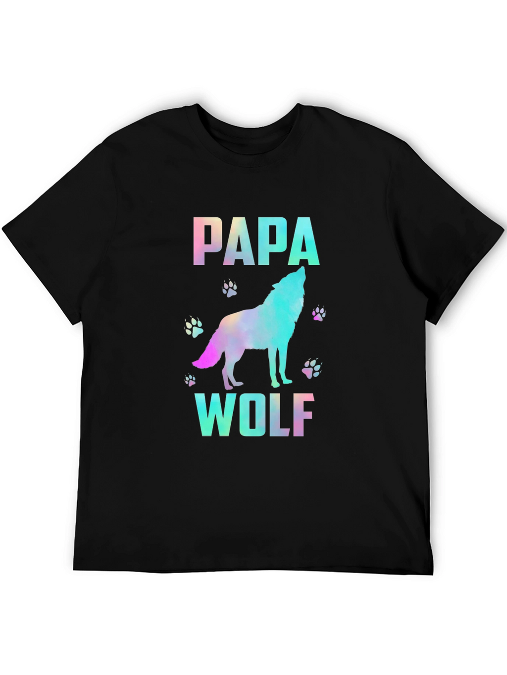 Papa Wolf Graphic T-Shirt - Mens Black Tee