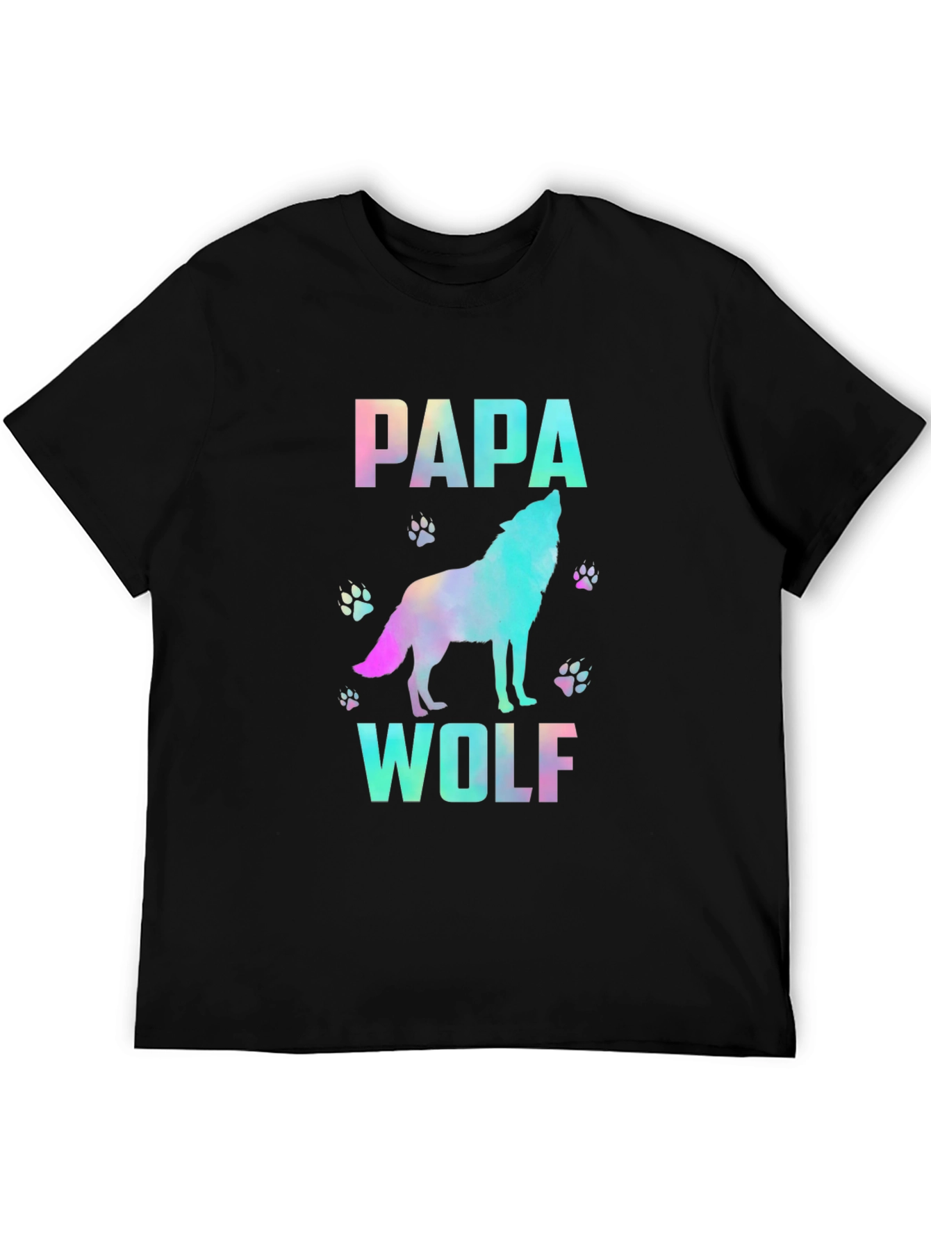 Papa Wolf Graphic T-Shirt - Mens Black Tee