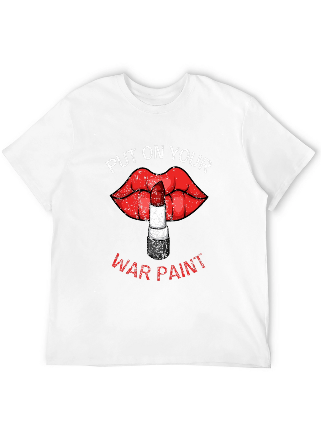 War Paint Lipstick Lips Graphic T-Shirt