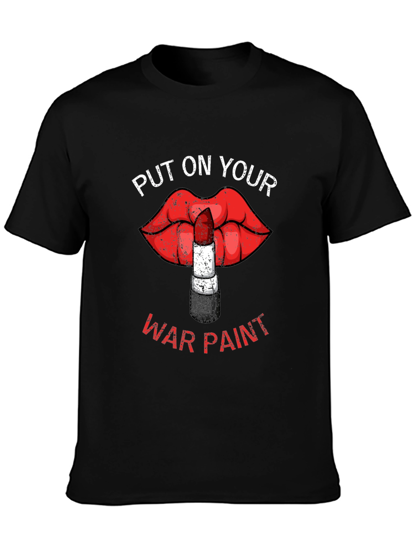 War Paint Lipstick Lips Graphic T-Shirt