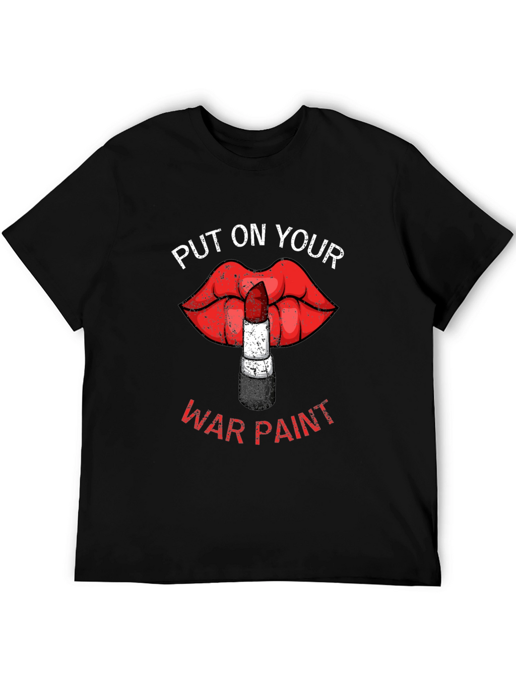 War Paint Lipstick Lips Graphic T-Shirt