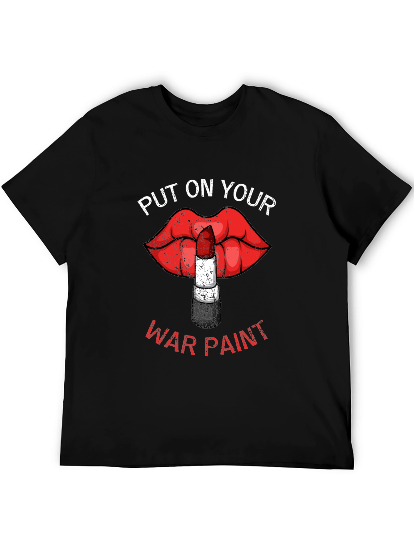 War Paint Lipstick Lips Graphic T-Shirt