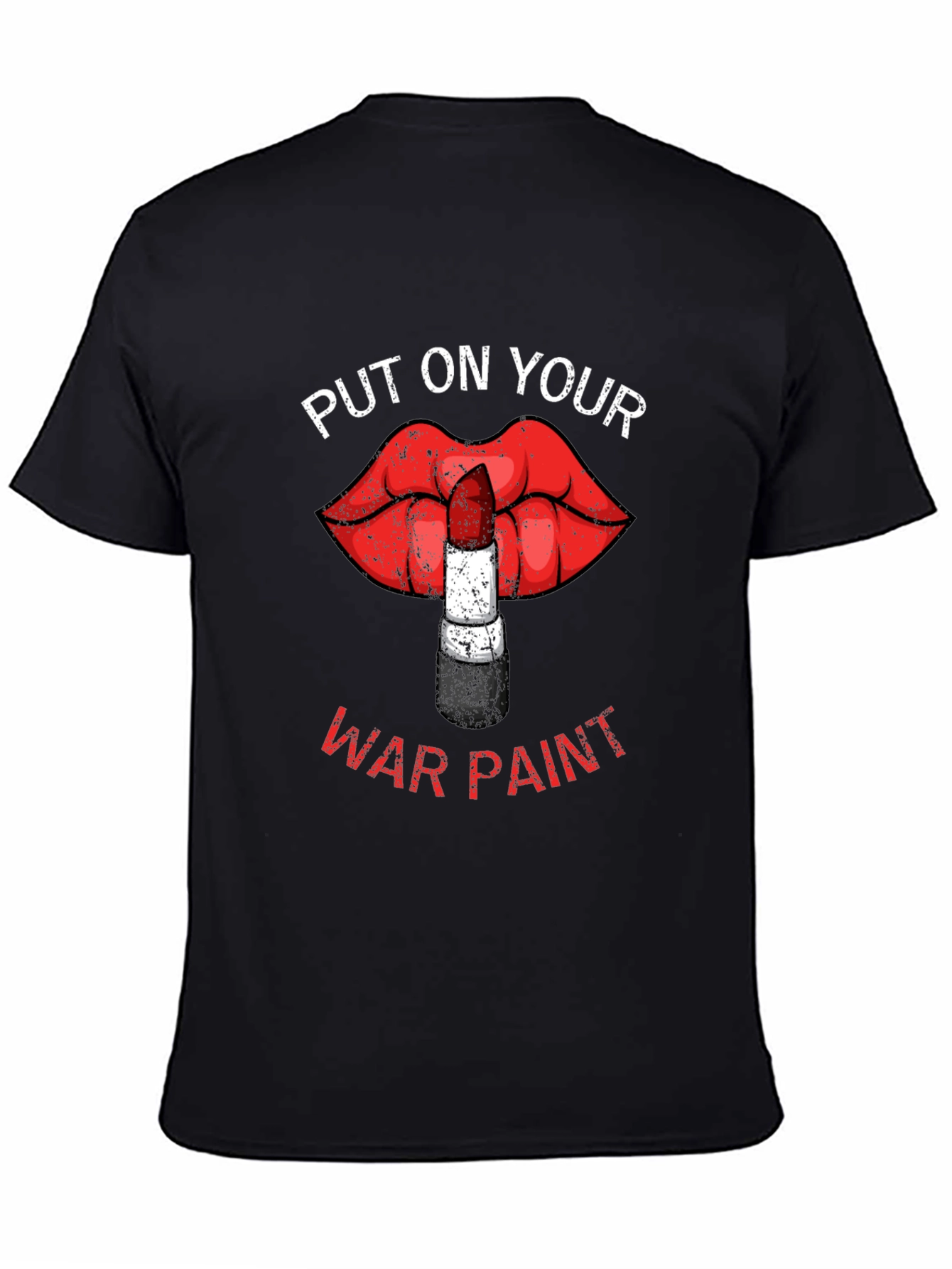 War Paint Lipstick Lips Graphic T-Shirt