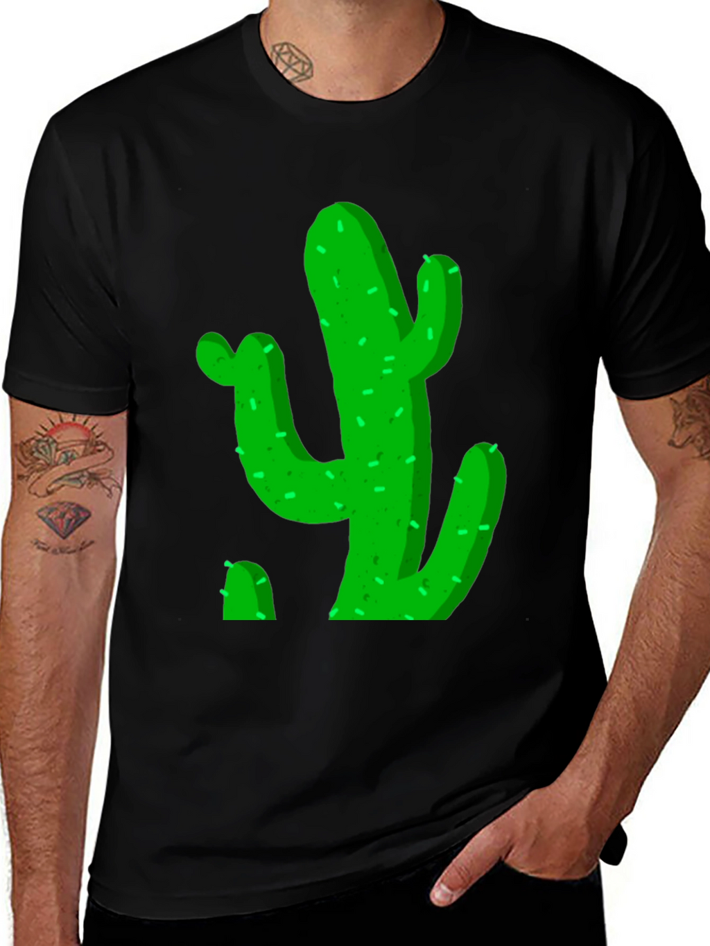 Cactus Graphic Black Tee