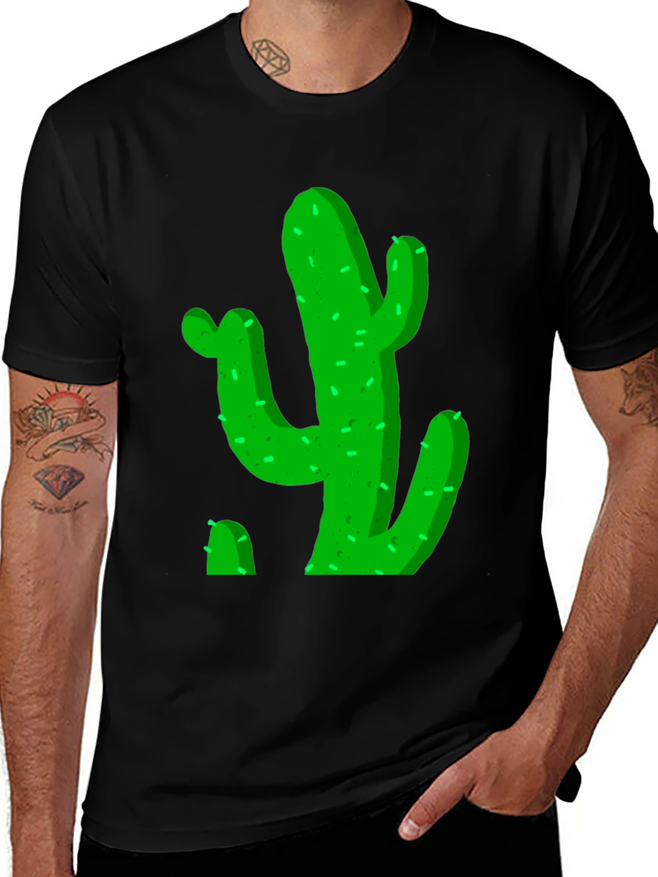 Cactus Graphic Black Tee