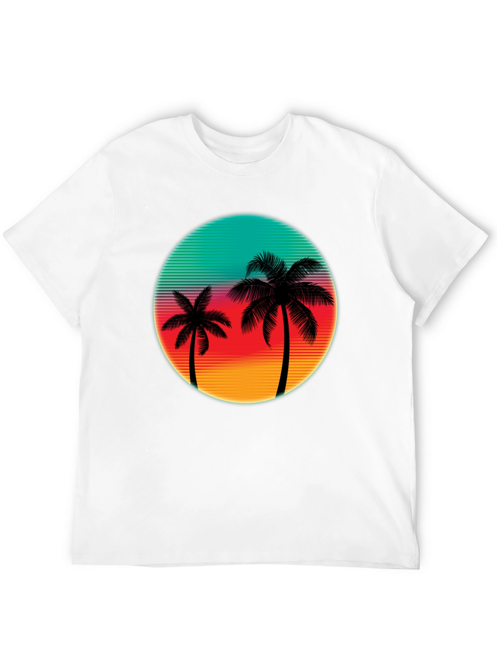 Retro Palm Tree Sunset Graphic Tee