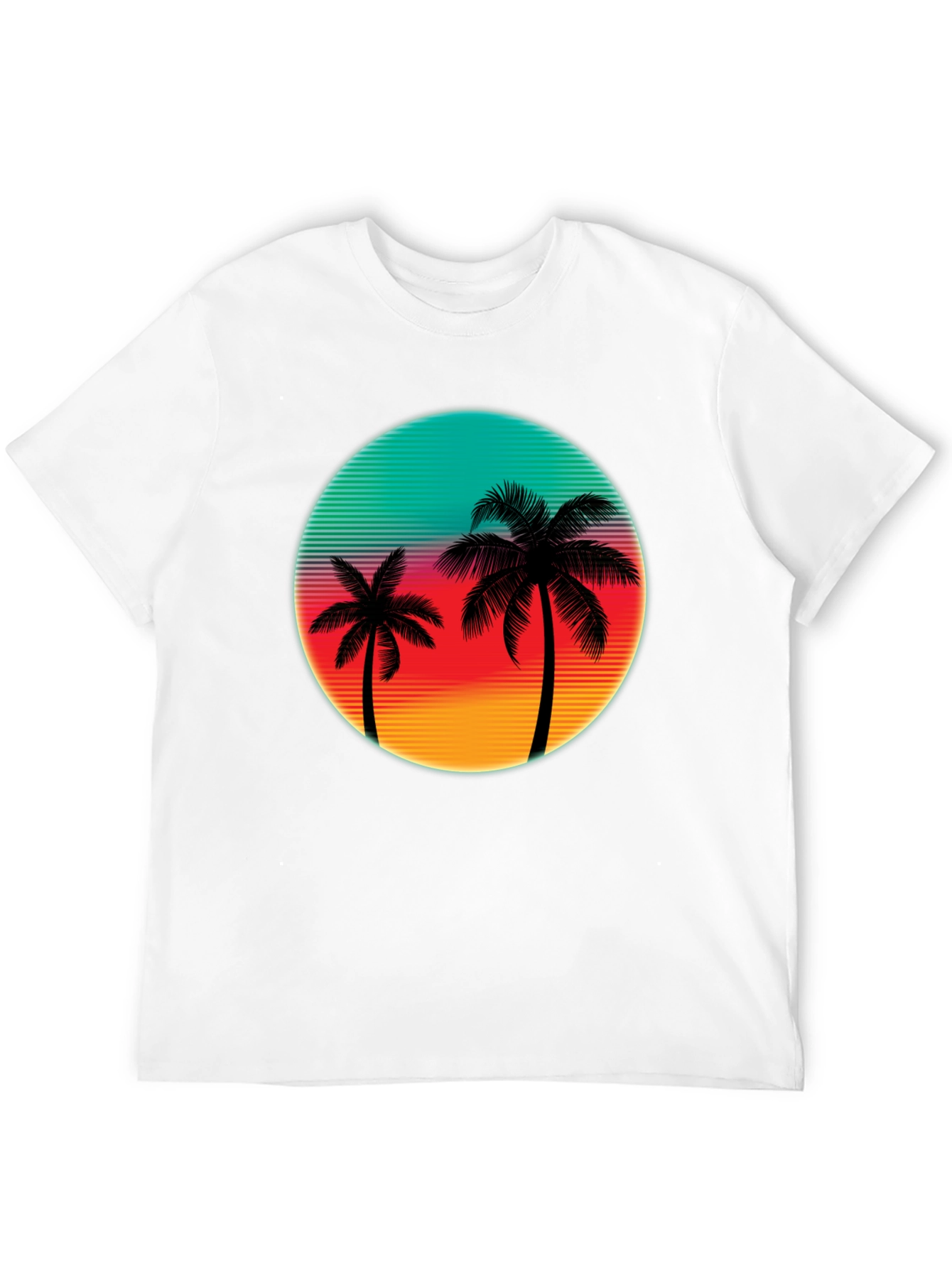 Retro Palm Tree Sunset Graphic Tee