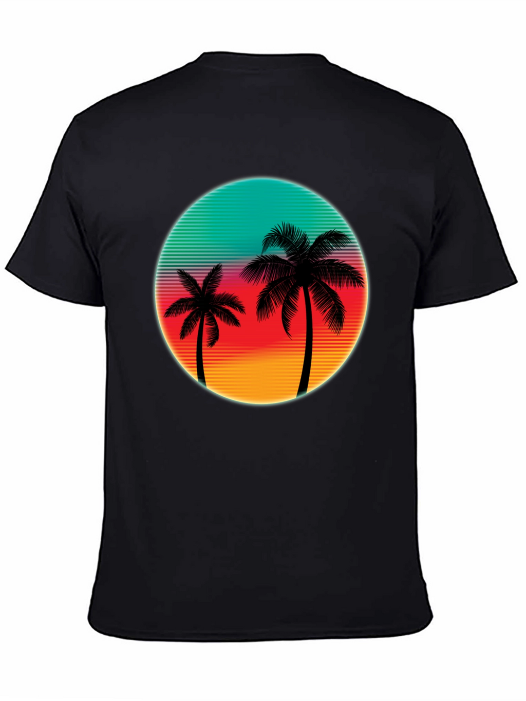Retro Palm Tree Sunset Graphic Tee