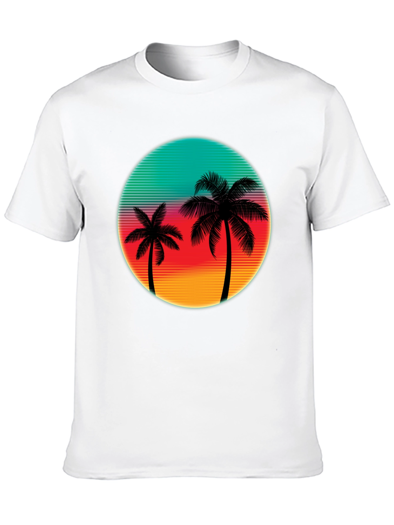 Retro Palm Tree Sunset Graphic Tee